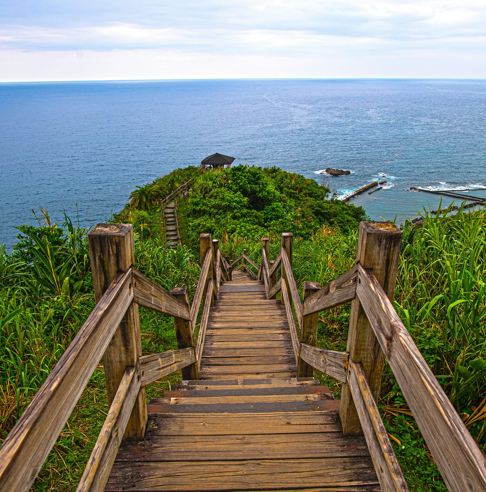 descending stairs