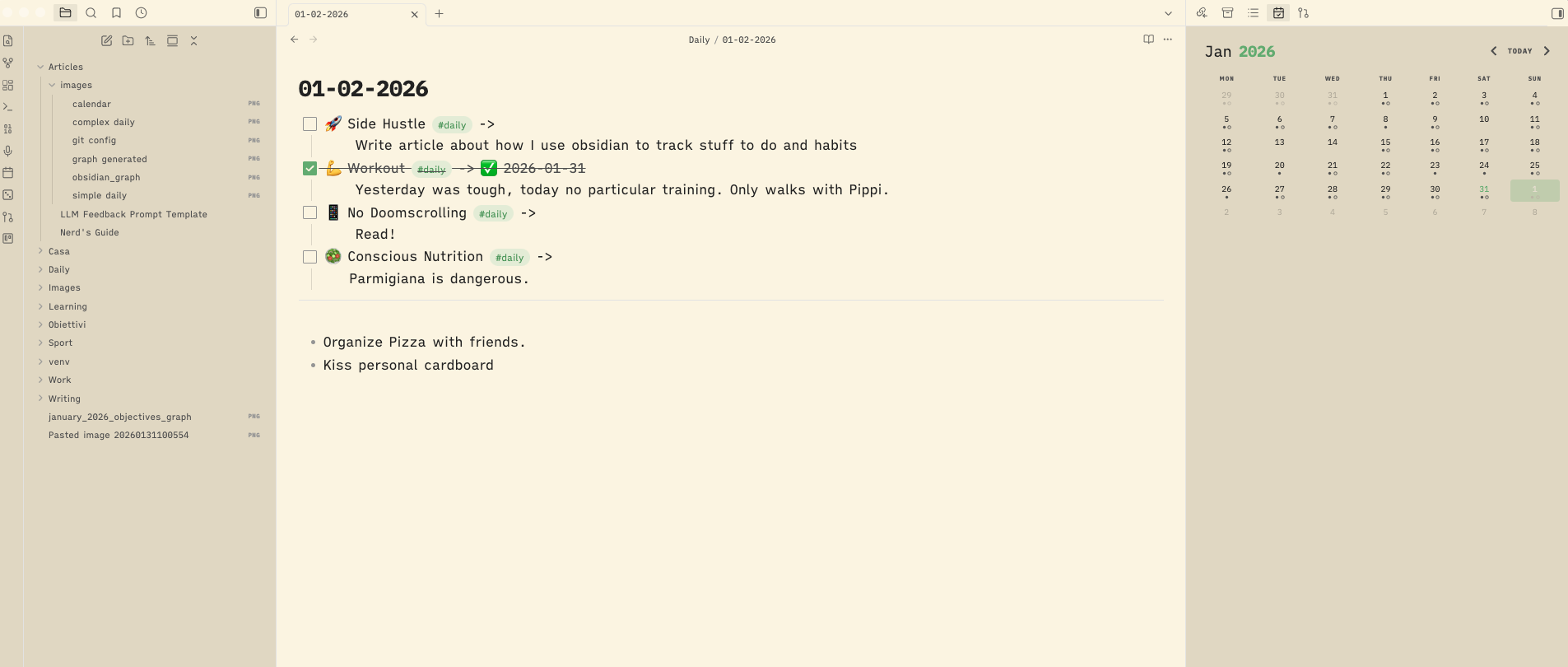 Obsidian Daily Note Preview